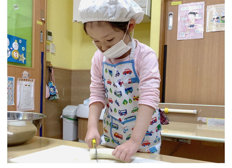 1月 もぐぱく通信 食育 やさいの切り口のカタチを見てみよう